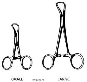 Small and large towel-clamp forceps