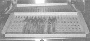 Burs in glass test tubes