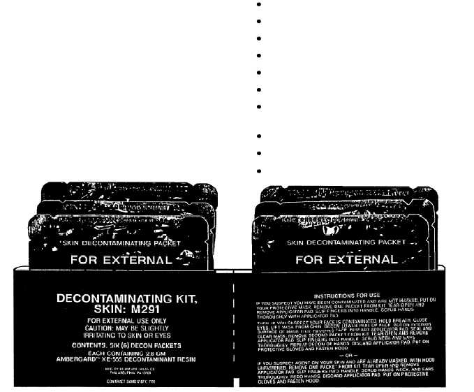 M291 skin decontamination kit