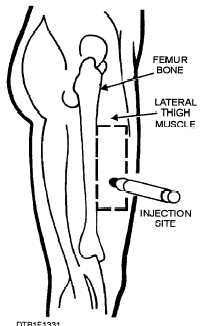 Thigh injection site
